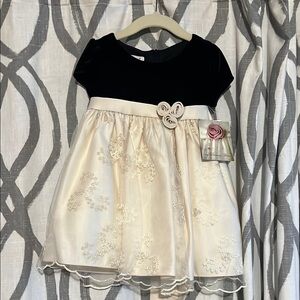 Elegant Black and Cream Kids Dress